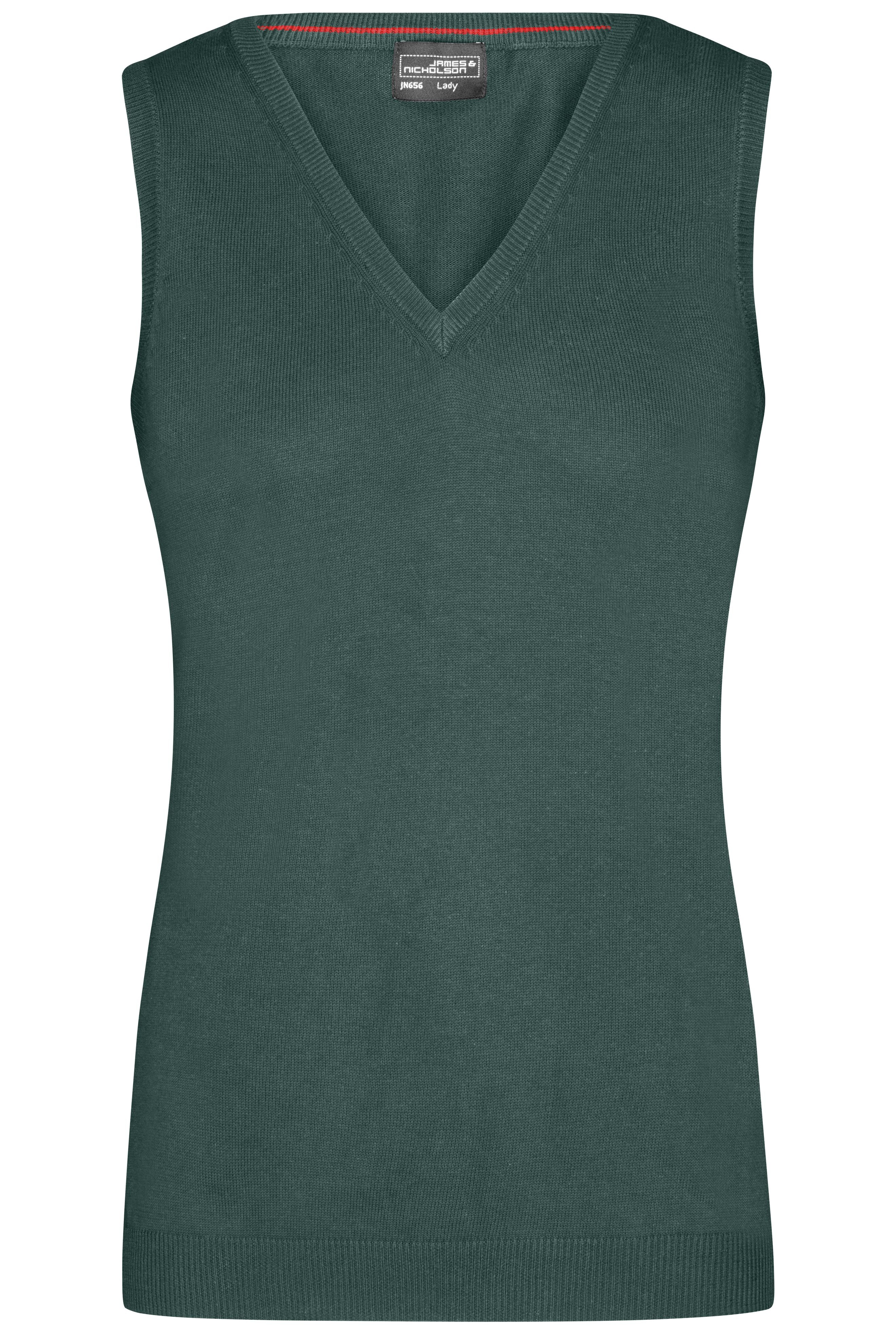 James & Nicholson Damen V-Pullunder forest-green