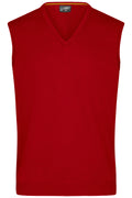 James & Nicholson Herren V-Pullunder bordeaux