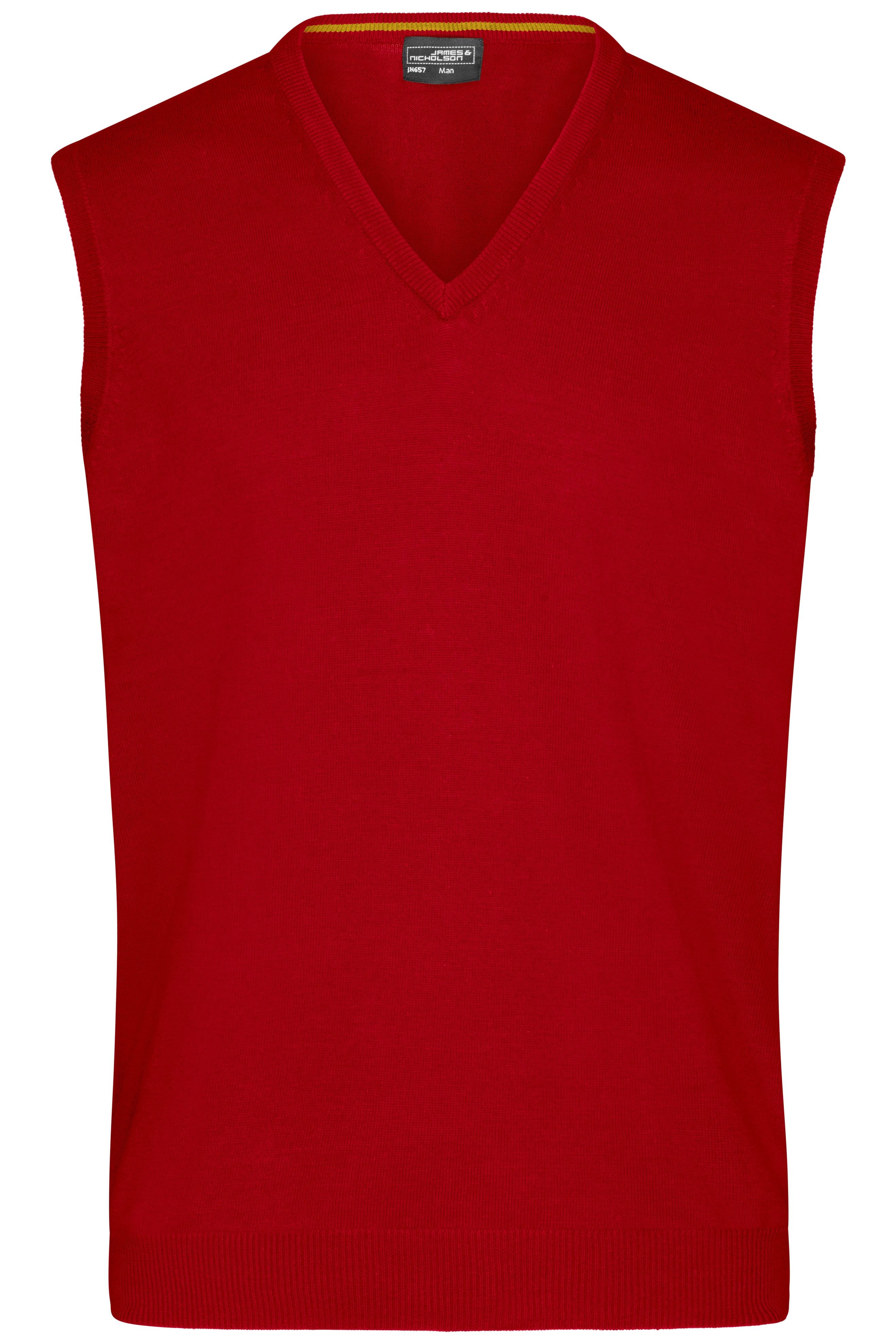James & Nicholson Herren V-Pullunder bordeaux