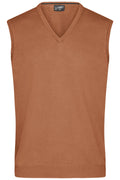 James & Nicholson Herren V-Pullunder camel
