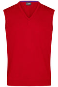 James & Nicholson Herren V-Pullunder red