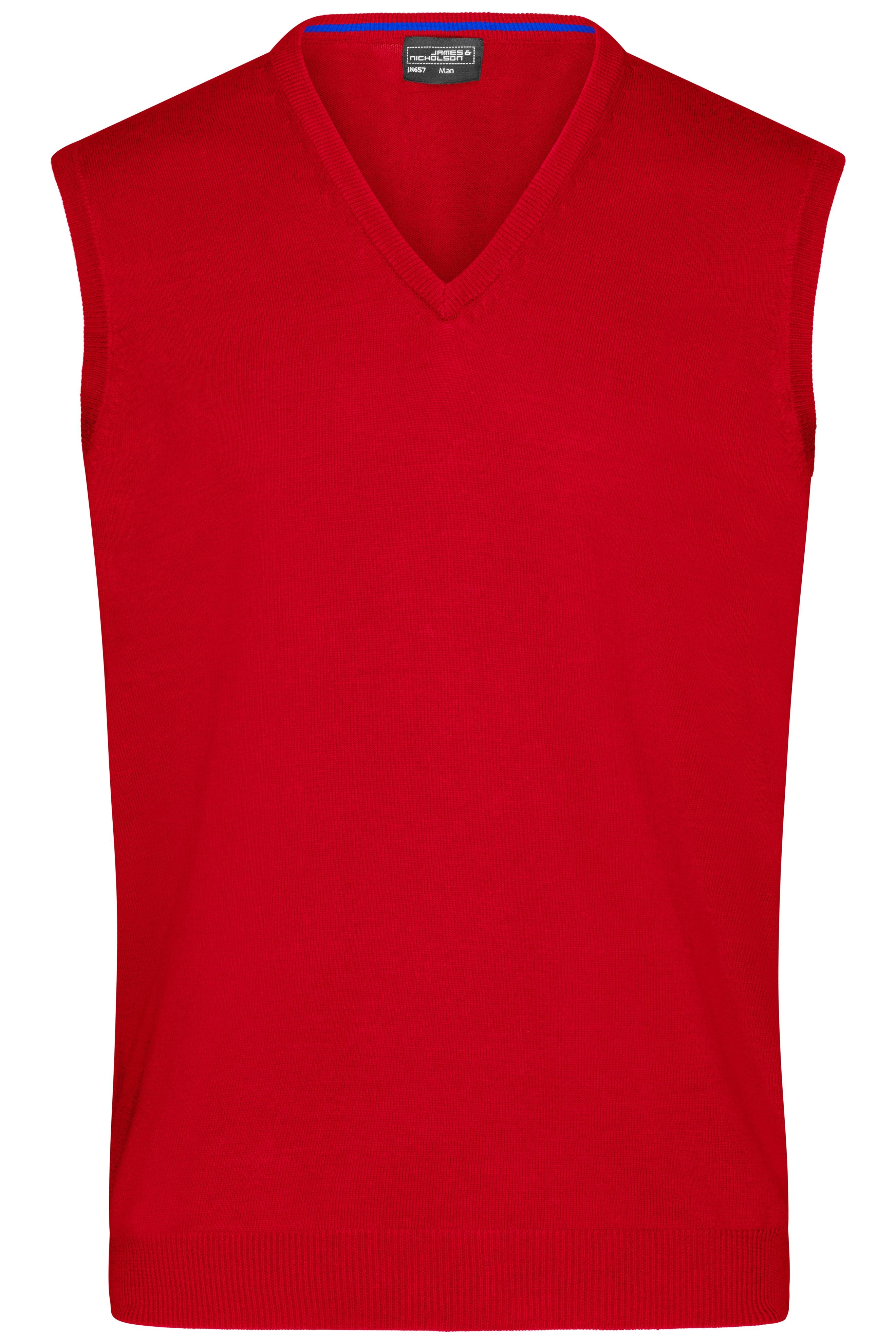 James & Nicholson Herren V-Pullunder red