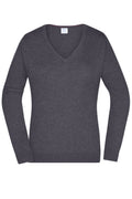James & Nicholson Damen V-Pullover anthracite-melange