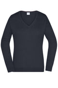 James & Nicholson Damen V-Pullover black