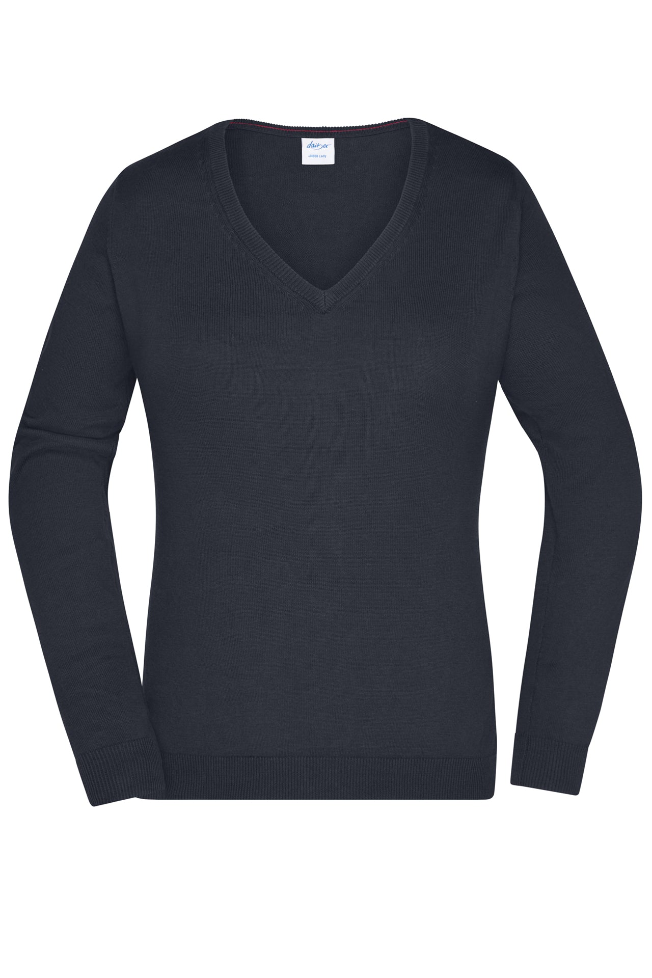 James & Nicholson Damen V-Pullover black