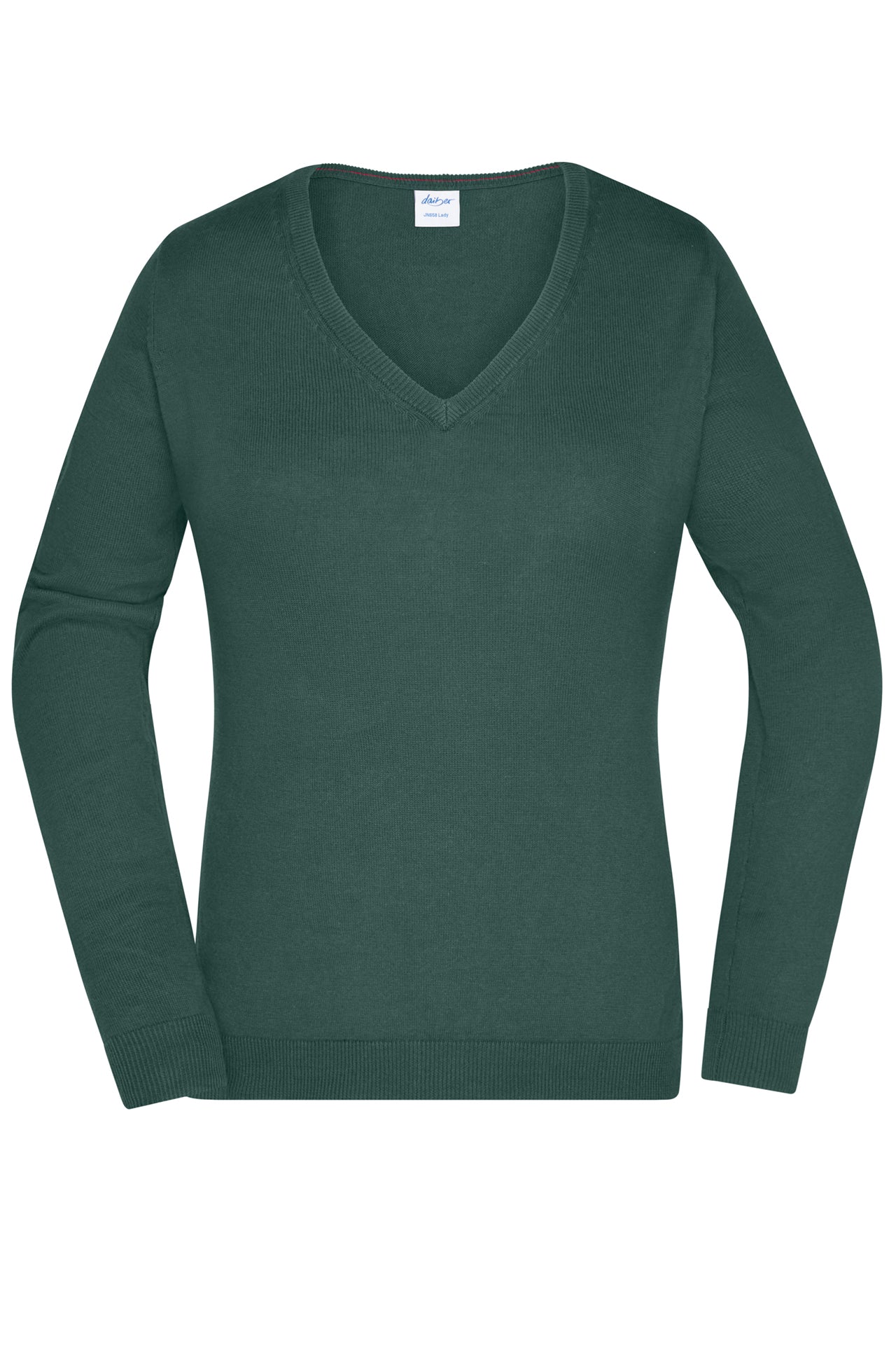 James & Nicholson Damen V-Pullover forest-green