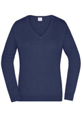 James & Nicholson Damen V-Pullover navy