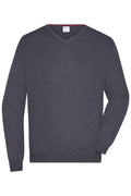 James & Nicholson Herren V-Pullover anthracite-melange