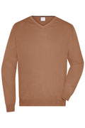 James & Nicholson Herren V-Pullover camel