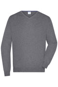 James & Nicholson Herren V-Pullover grey-heather