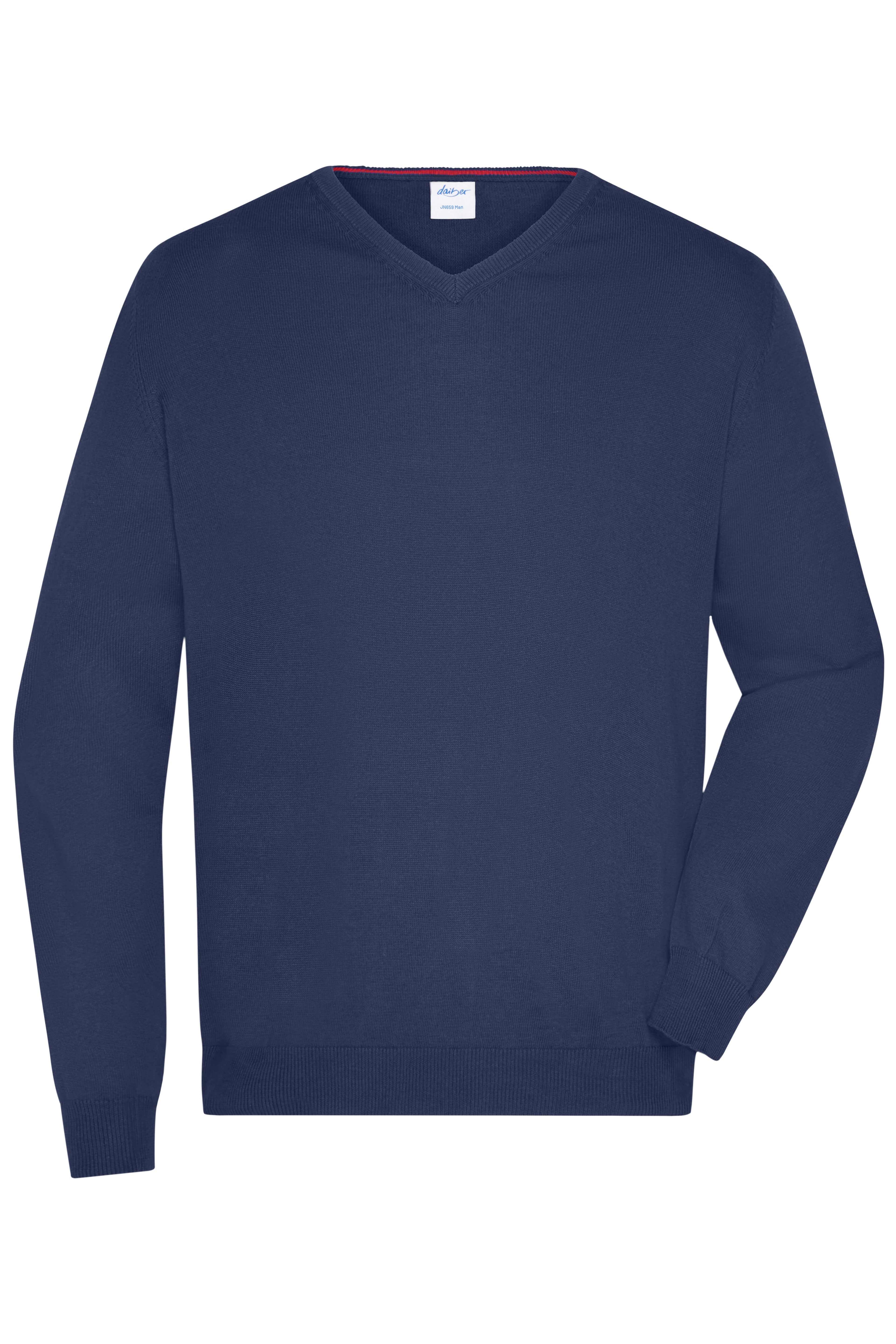 James & Nicholson Herren V-Pullover navy