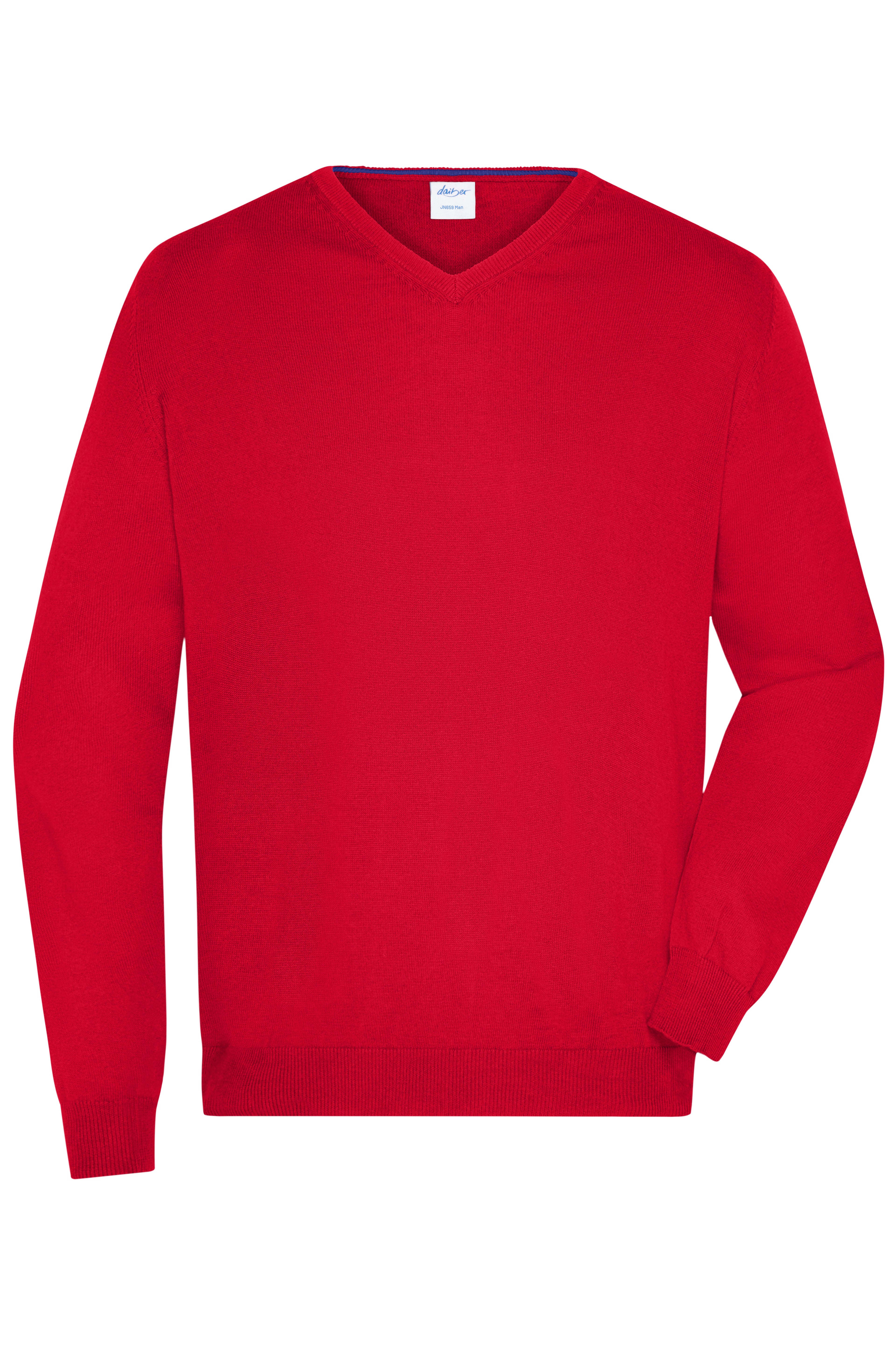 James & Nicholson Herren V-Pullover red