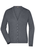 James & Nicholson Damen Strickjacke grey-heather
