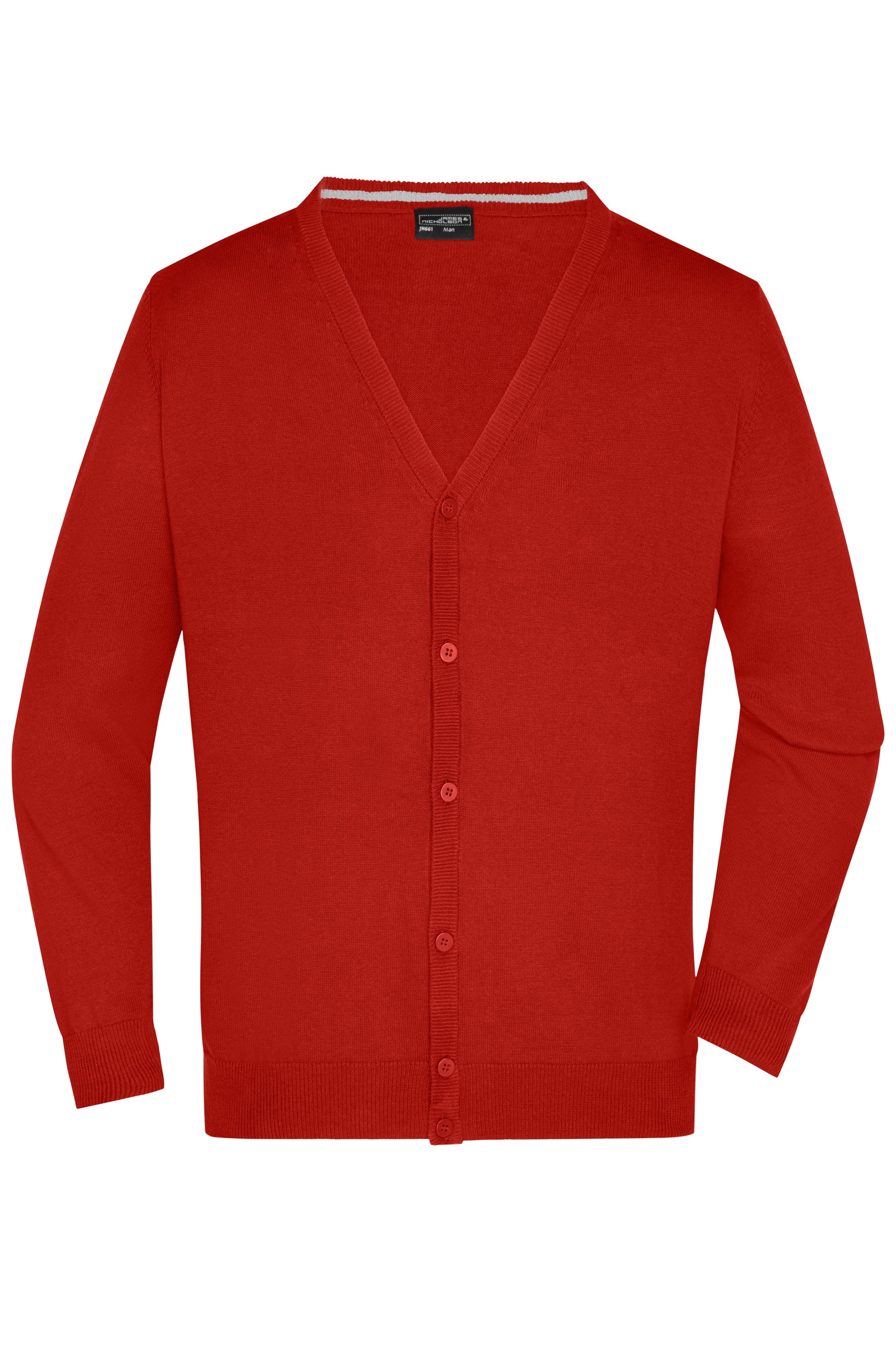 James & Nicholson Herren Strickjacke bordeaux