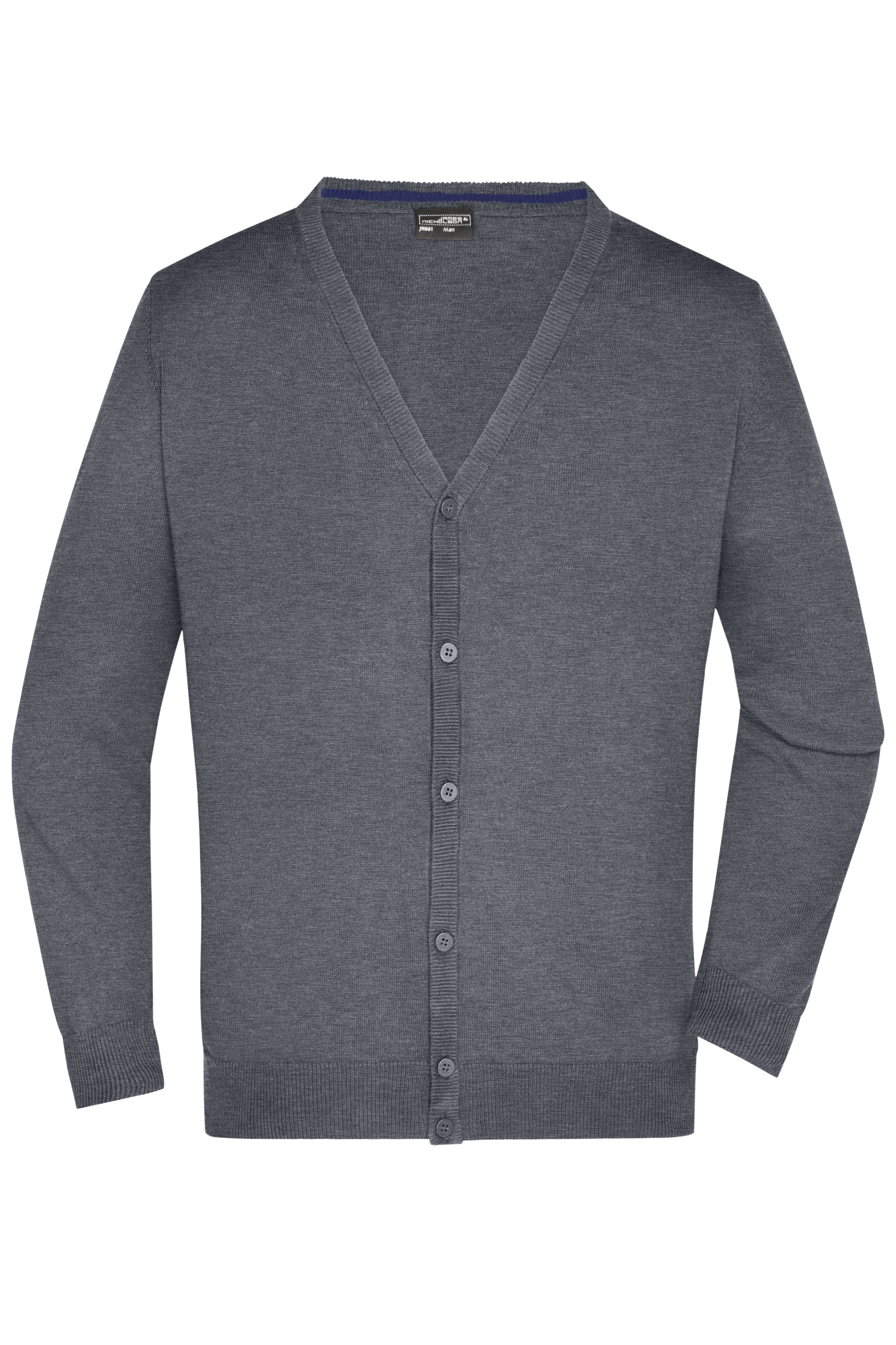James & Nicholson Herren Strickjacke grey-heather