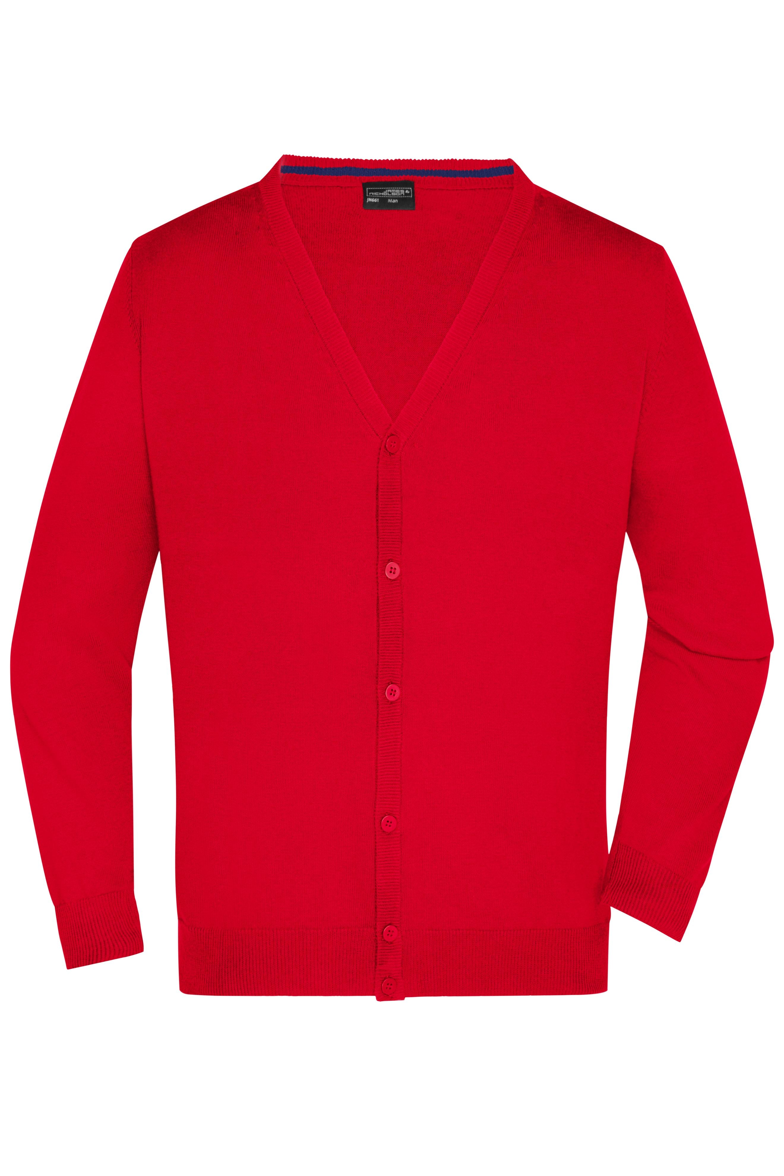James & Nicholson Herren Strickjacke red