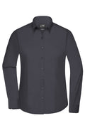 James & Nicholson Damenbluse Poplin Langarm carbon