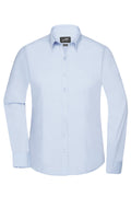 James & Nicholson Damenbluse Poplin Langarm light-blue