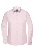 James & Nicholson Damenbluse Poplin Langarm light-pink