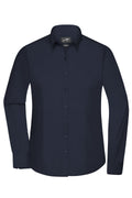 James & Nicholson Damenbluse Poplin Langarm navy