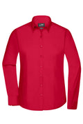 James & Nicholson Damenbluse Poplin Langarm red
