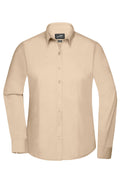 James & Nicholson Damenbluse Poplin Langarm stone