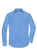 James & Nicholson Herrenhemd Poplin Langarm aqua