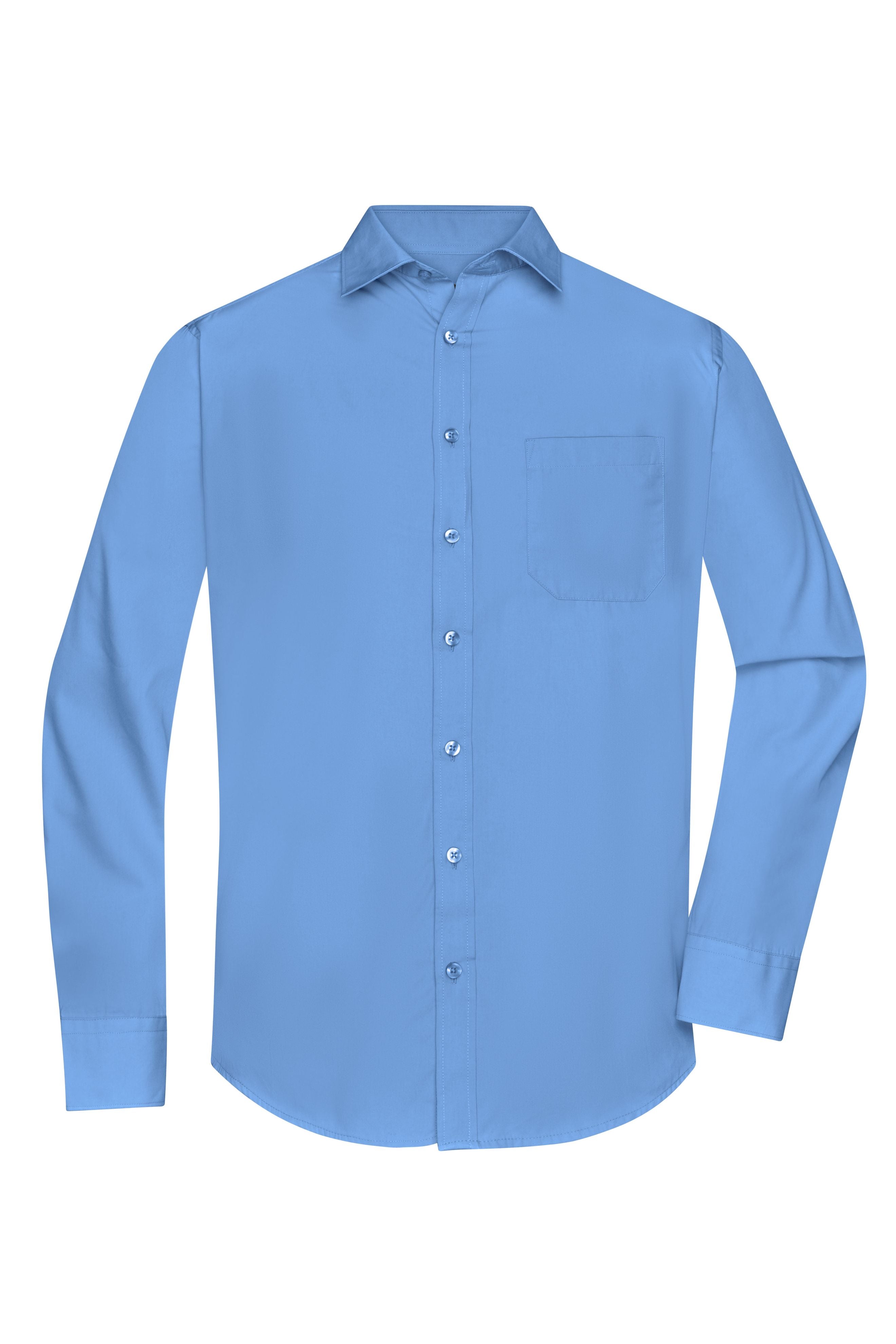 James & Nicholson Herrenhemd Poplin Langarm aqua