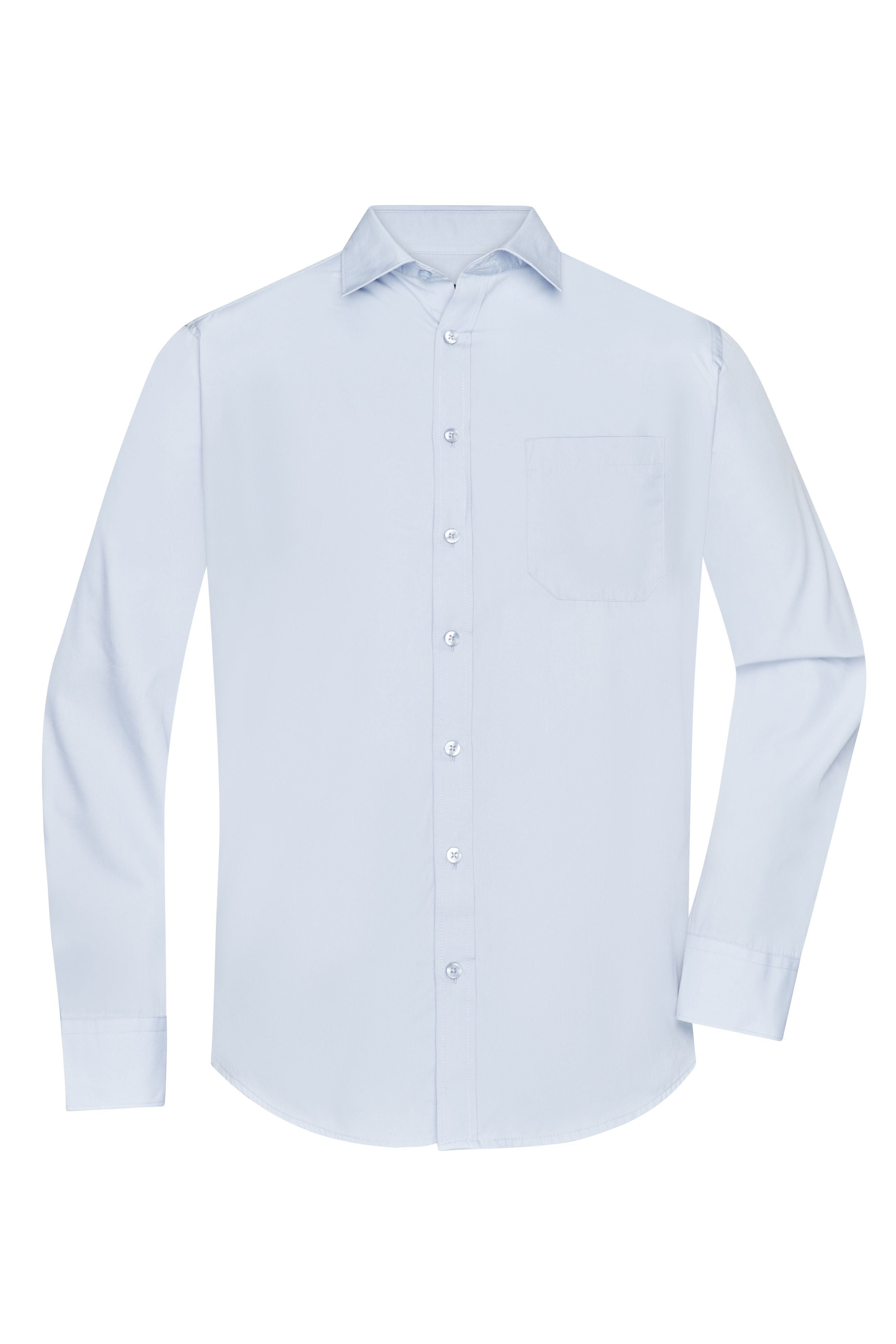 James & Nicholson Herrenhemd Poplin Langarm light-blue