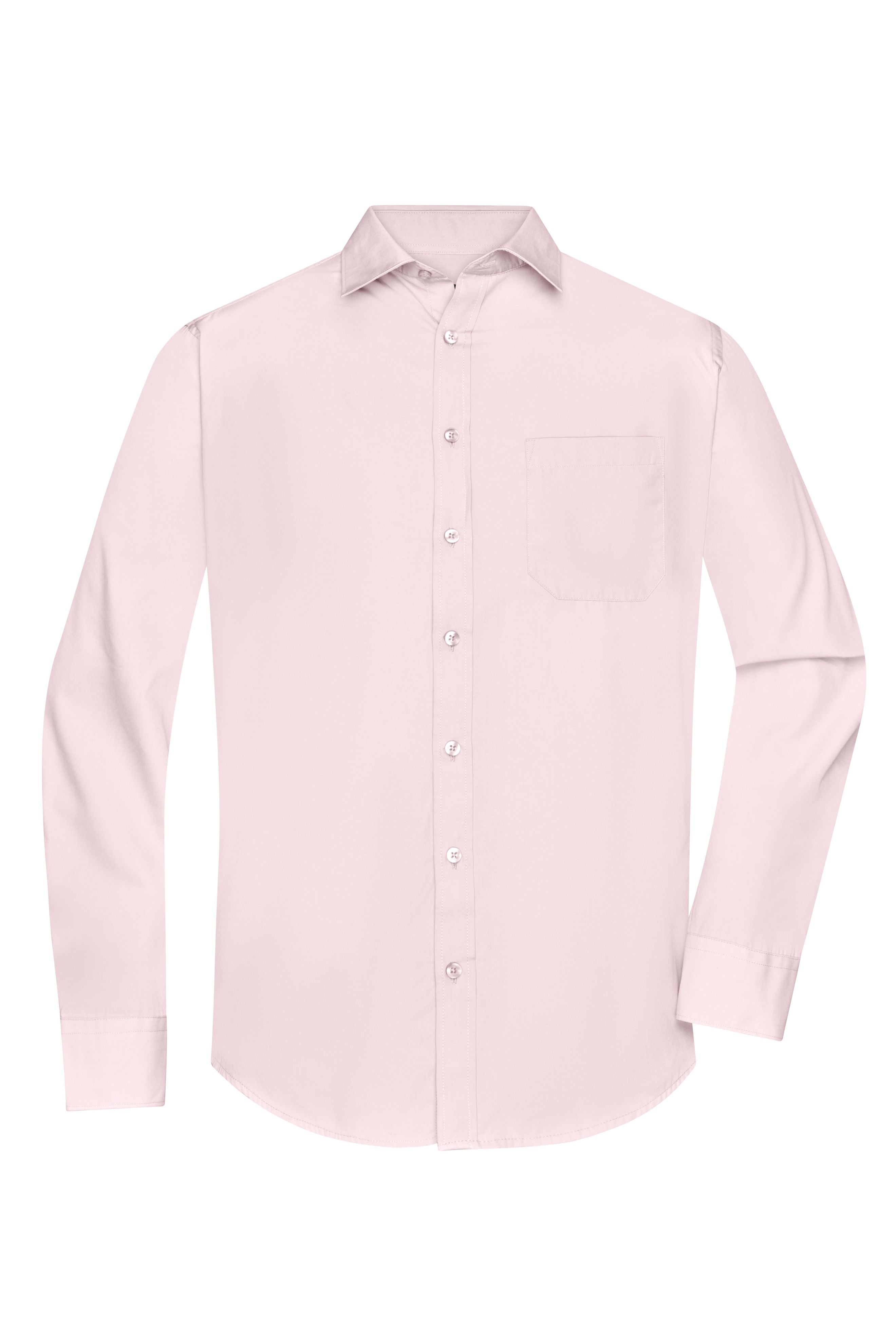 James & Nicholson Herrenhemd Poplin Langarm light-pink
