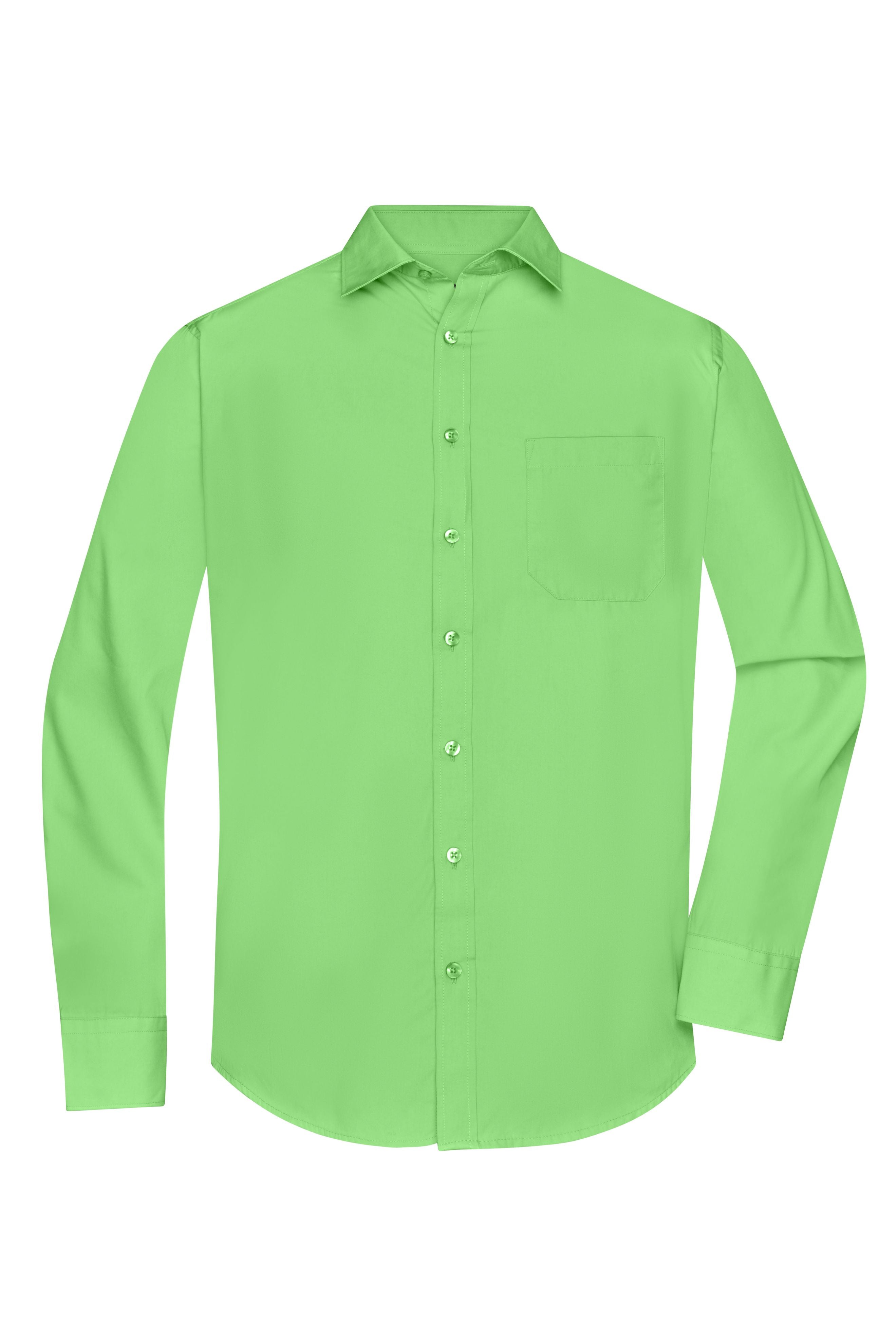 James & Nicholson Herrenhemd Poplin Langarm lime-green