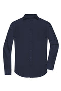 James & Nicholson Herrenhemd Poplin Langarm navy