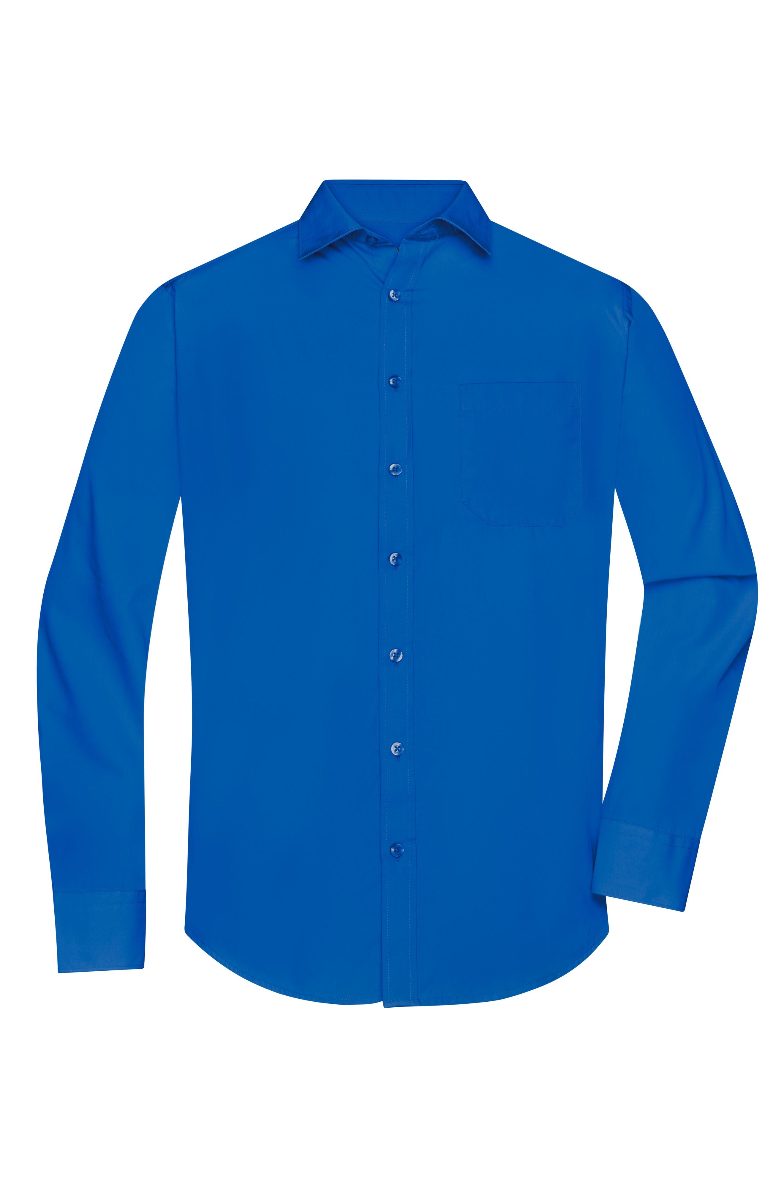 James & Nicholson Herrenhemd Poplin Langarm royal
