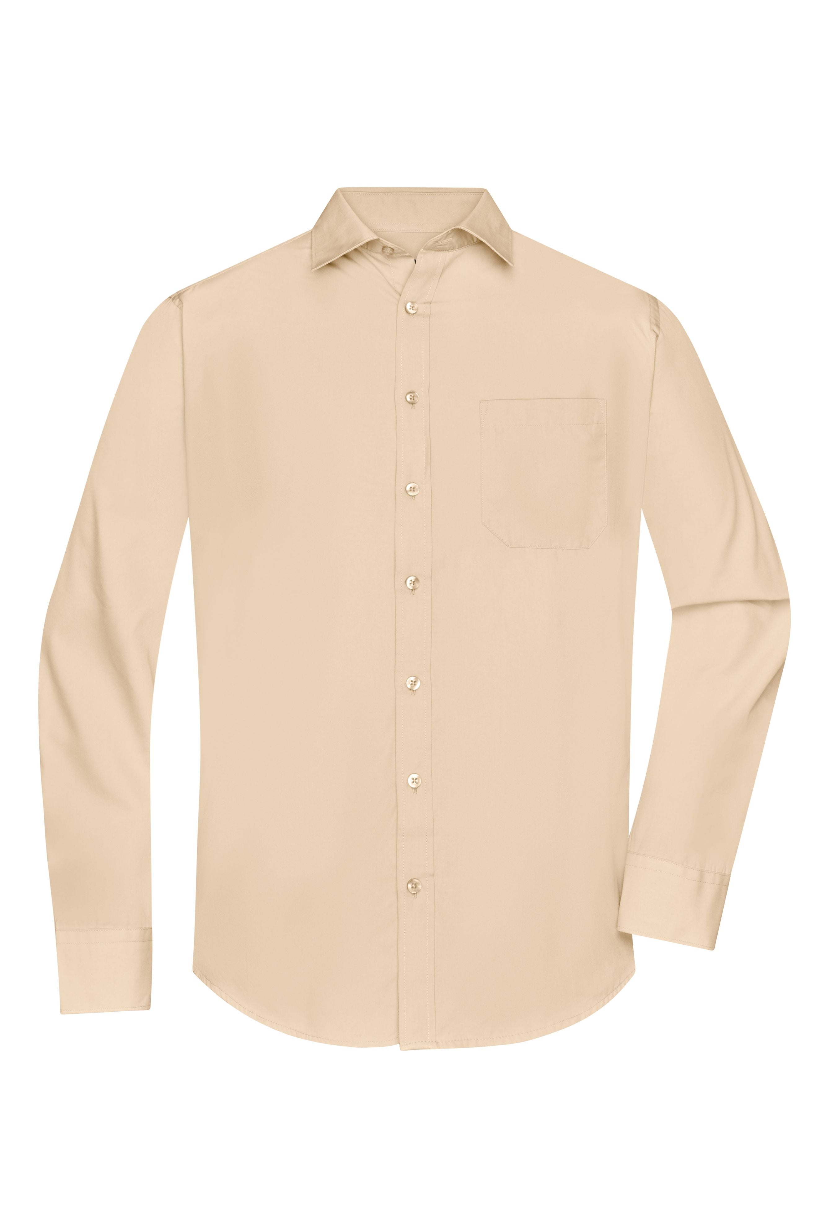 James & Nicholson Herrenhemd Poplin Langarm stone