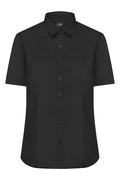 James & Nicholson Damenbluse Poplin Kurzarm black