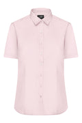 James & Nicholson Damenbluse Poplin Kurzarm light-pink