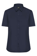 James & Nicholson Damenbluse Poplin Kurzarm navy
