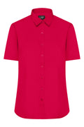 James & Nicholson Damenbluse Poplin Kurzarm red