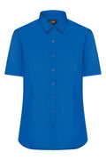 James & Nicholson Damenbluse Poplin Kurzarm royal