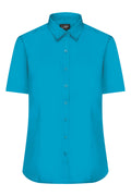 James & Nicholson Damenbluse Poplin Kurzarm turquoise