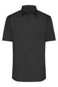 James & Nicholson Herrenhemd Poplin Kurzarm black