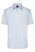 James & Nicholson Herrenhemd Poplin Kurzarm light-blue