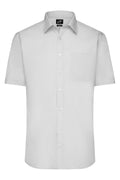 James & Nicholson Herrenhemd Poplin Kurzarm light-grey