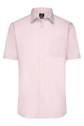 James & Nicholson Herrenhemd Poplin Kurzarm light-pink