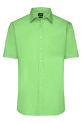 James & Nicholson Herrenhemd Poplin Kurzarm lime-green