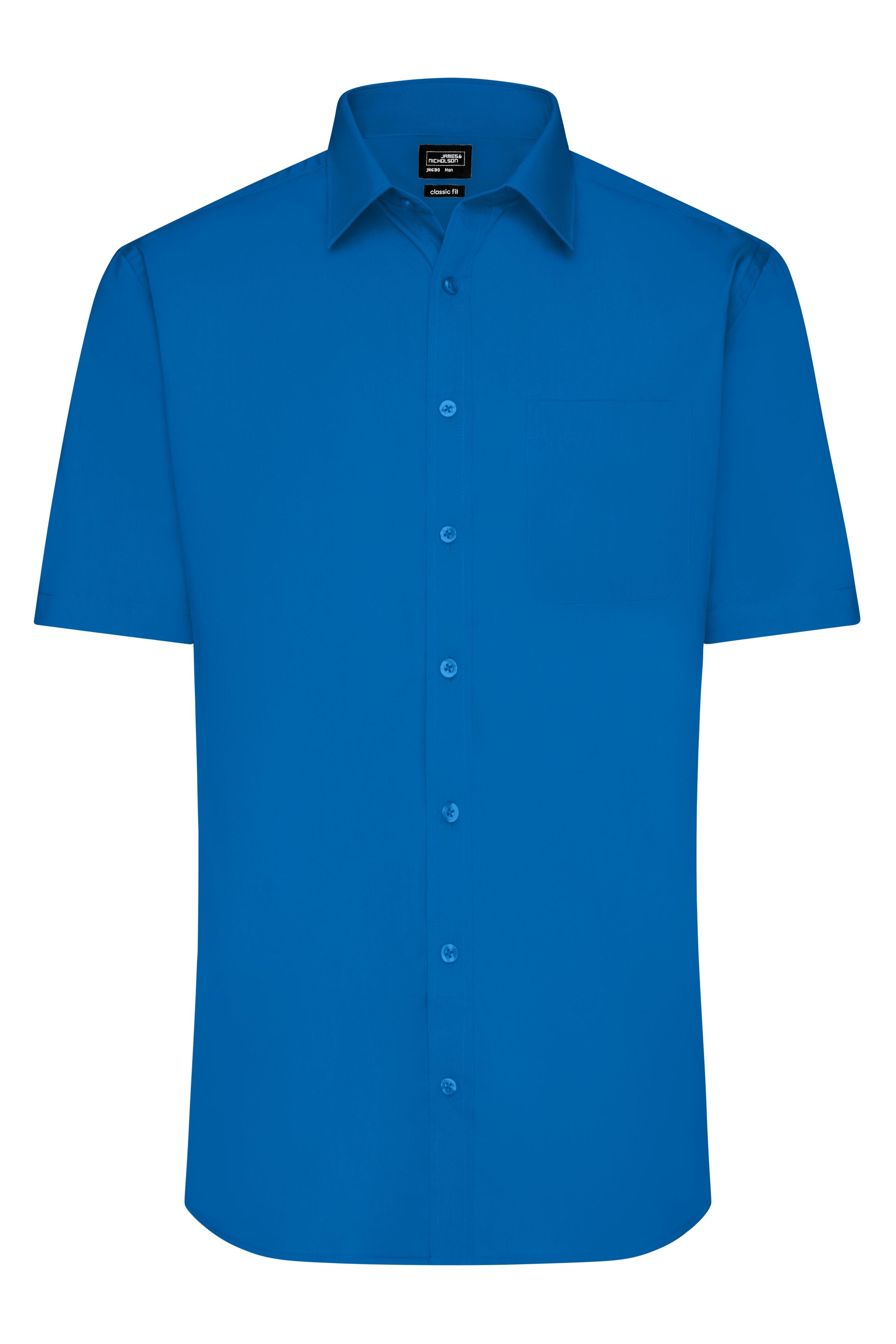 James & Nicholson Herrenhemd Poplin Kurzarm royal