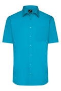 James & Nicholson Herrenhemd Poplin Kurzarm turquoise