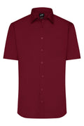 James & Nicholson Herrenhemd Poplin Kurzarm wine