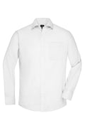 James & Nicholson Langarm Herrenhemd Micro-Twill white