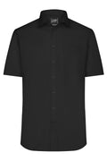 James & Nicholson Kurzarm Herrenhemd Micro-Twill black
